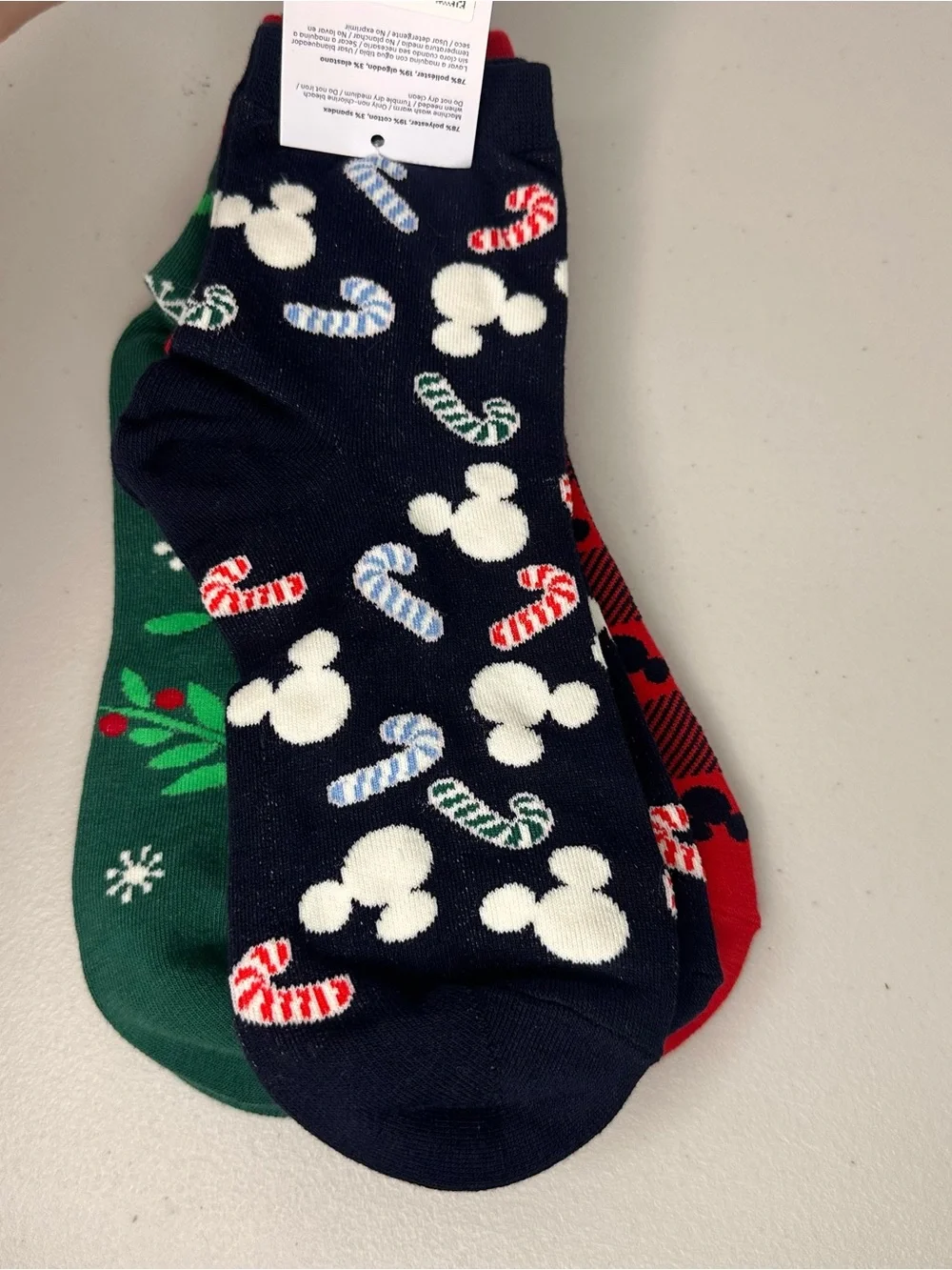 Old Navy Disney Mickey Christmas Socks 3-Pack NWT